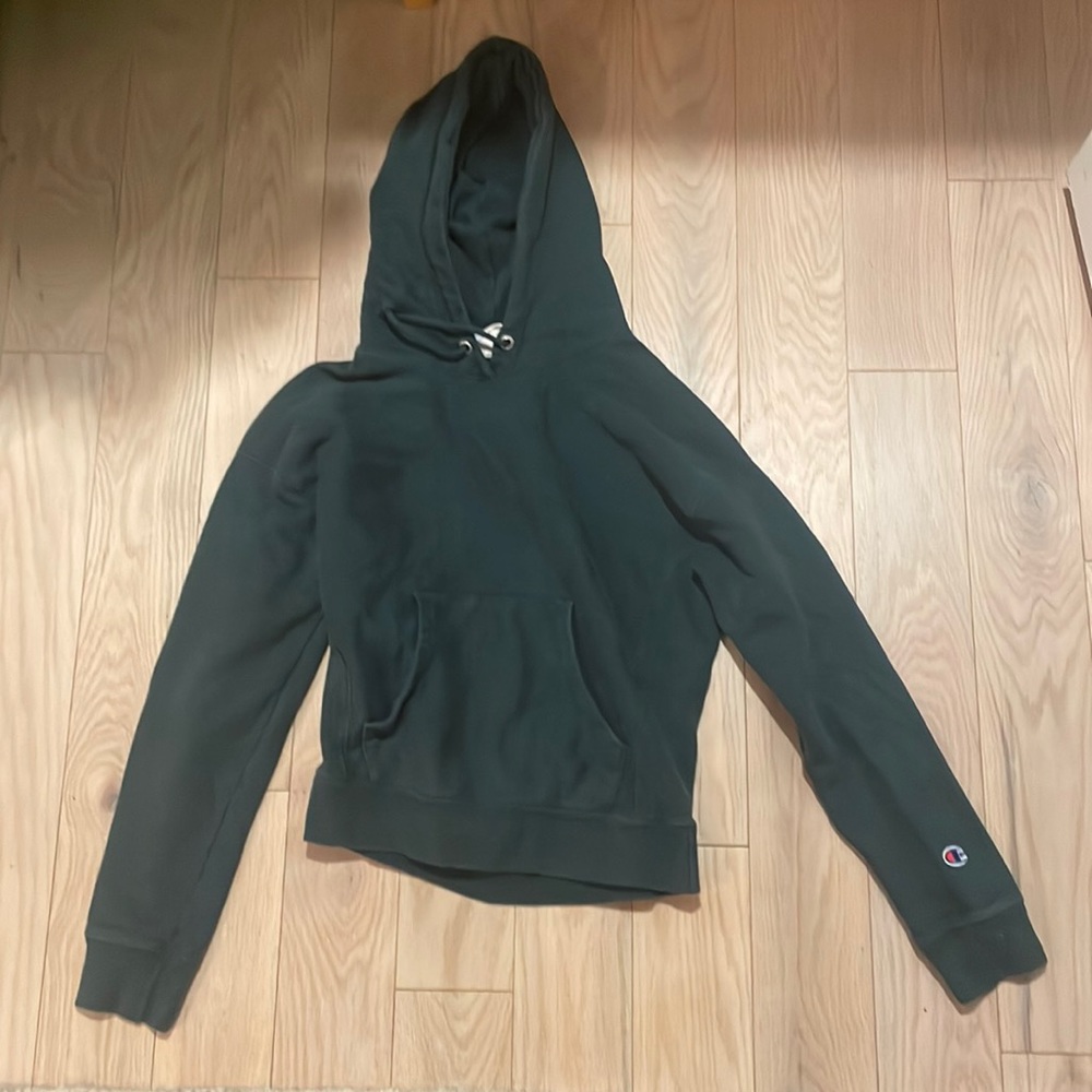 Green champion hoodie